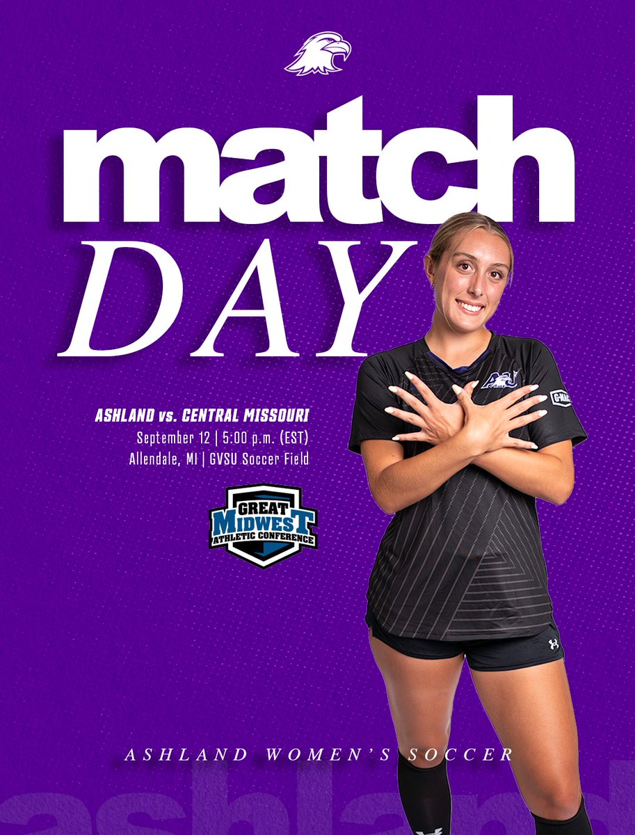 𝙈𝙖𝙩𝙘𝙝 𝘿𝙖𝙮

🆚 No. 17 Central Missouri
📍Allendale, MI @ GVSU Soccer Field
⏱️ 5:00PM (EST)

#RTS