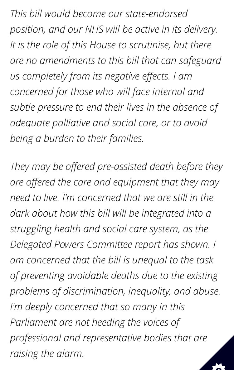 Excellent speech from <a href="/bishopSarahM/">BishopSarah</a>, England’s former Chief Nursing Officer, on the Assisted Dying Bill churchofengland.org/media/press-re…