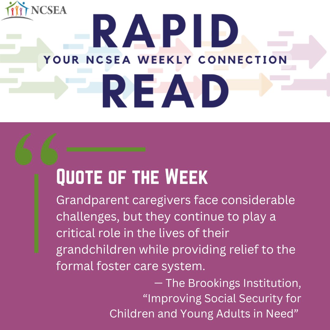 A fascinating assortment of readings and information about upcoming NCSEA events in this week's Rapid Read: conta.cc/3JQx5OC

It includes:
✅Upcoming NCSEA Web Talk on "Child Support Passthrough and Distribution" on September 16: online.ncsea.org/events/upcomin…

And more!