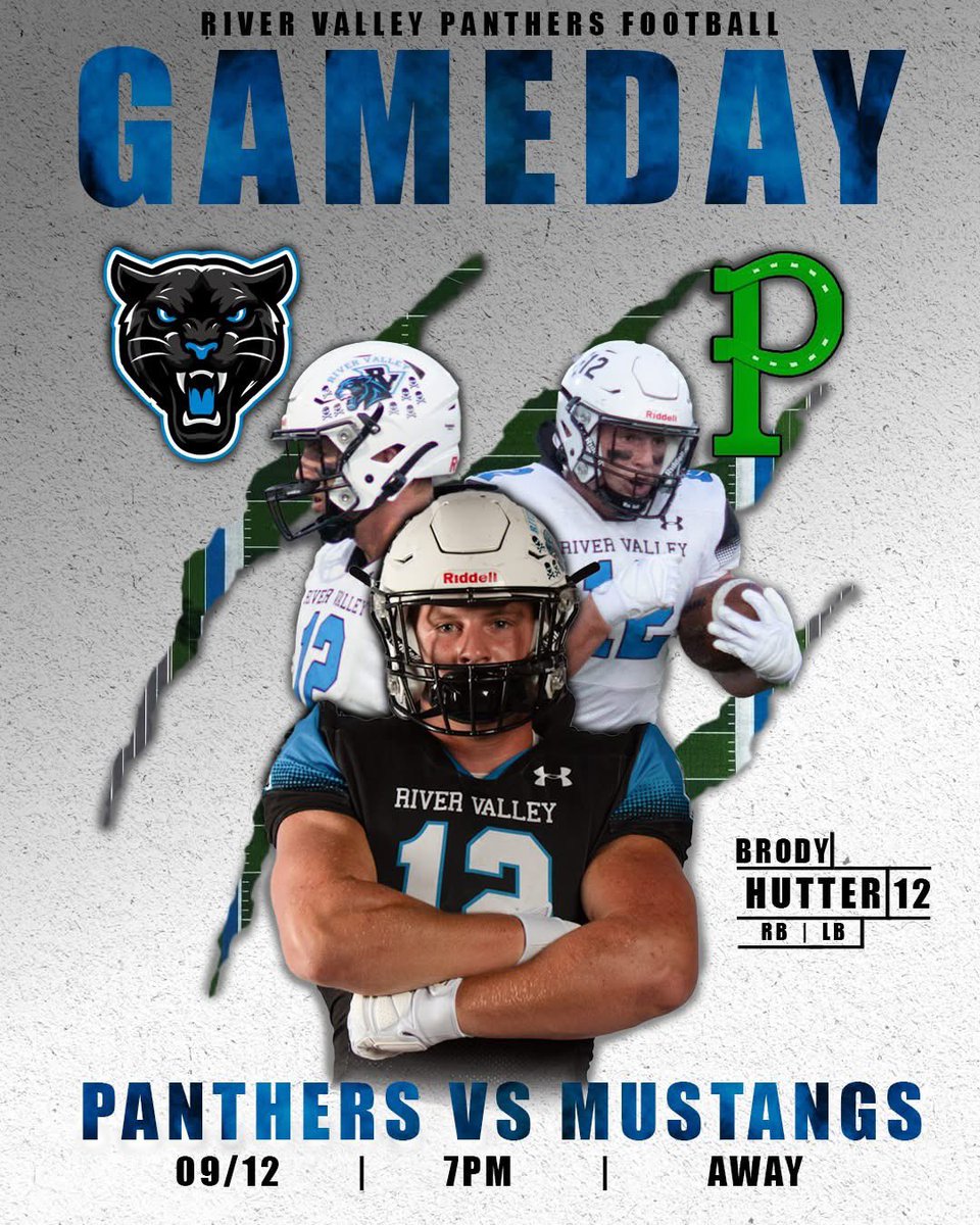 Business trip!!! Good luck Panthers. <a href="/RVPanthersFB/">River Valley Panther Football</a> <a href="/_RVathletics/">River Valley Athletics</a> <a href="/HutterBrody/">Brody Hutter</a> <a href="/RSPFpa/">Christian Rusnock</a> <a href="/Heritage_Confer/">Heritage Conference</a> 🐆🏈 #12