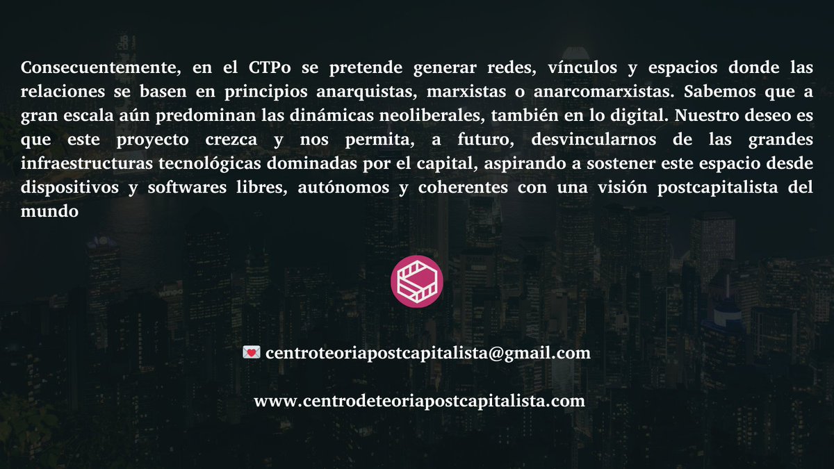 Centro de Teoría Postcapitalista (CTPo) tweet media