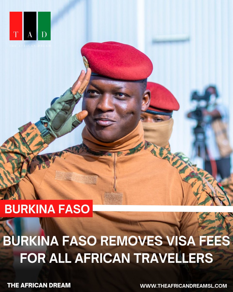 officialbakarr's tweet photo. Burkina Faso has removed all visa requirements for African citizens. 

African passport holders are now allowed to travel to Burkina Faso without a visa. 

Burkina Faso joins countries such as Ghana, Rwanda and Kenya, which have removed travel requirements for African visitors. https://t.co/y2J2glCa1l