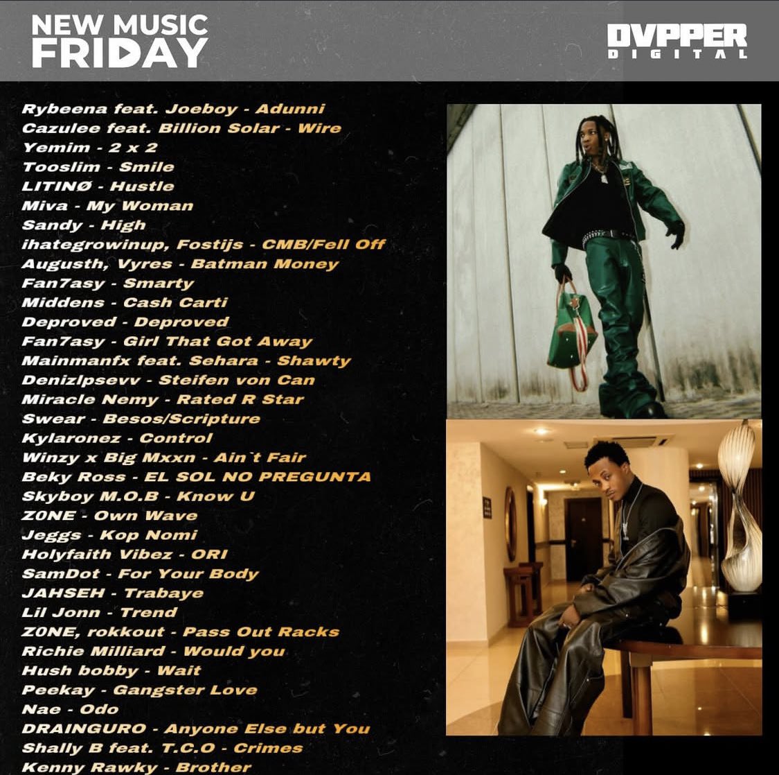 DvpperDigital's tweet image. We got New Music Available to you in DSPs this Friday! 🔉🤍🔥🔥

What’s your favorite song? #distributedbydvpper