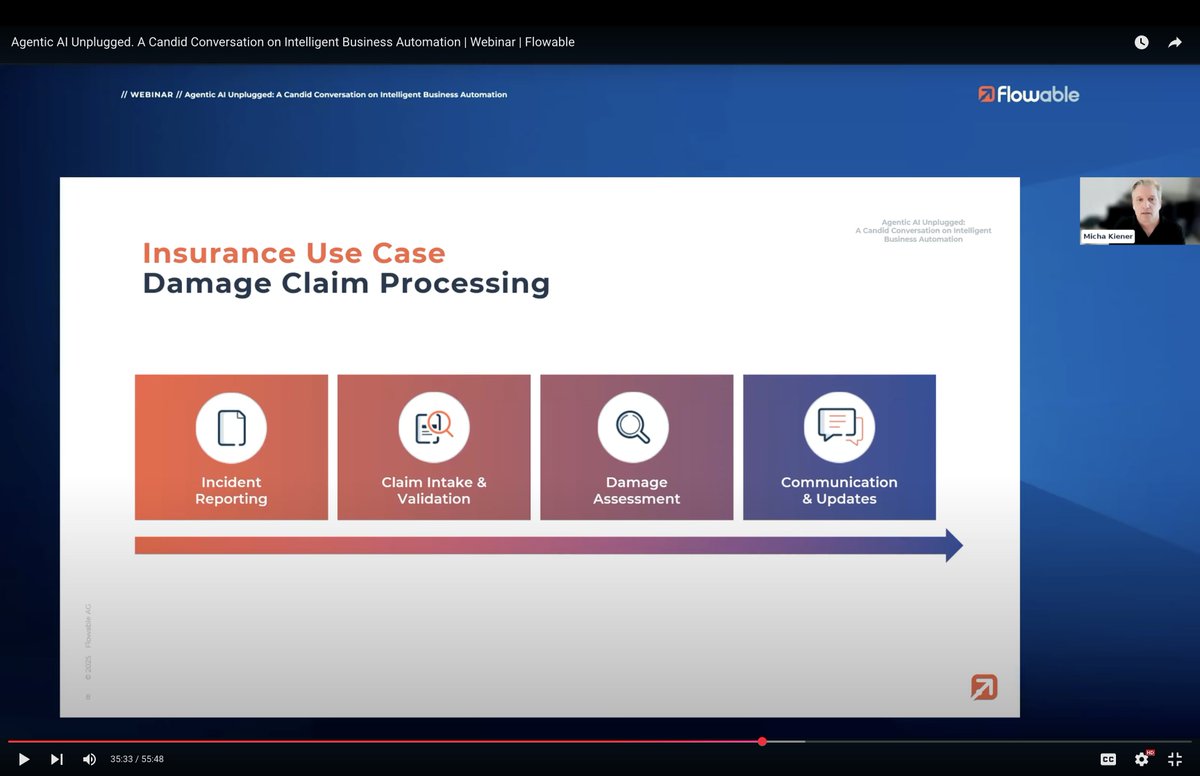 Flowable (@flowablebpm) on Twitter photo Now streaming on demand. ✨ 
"It's not like an agent can go haywire or do crazy stuff. It's always governed by what we allow it to see to actually do or execute.
At Flowable, we're coming from the enterprise orchestration world. And we have added AI agents on top of that, which Now streaming on demand. ✨ 
"It's not like an agent can go haywire or do crazy stuff. It's always governed by what we allow it to see to actually do or execute.
At Flowable, we're coming from the enterprise orchestration world. And we have added AI agents on top of that, which