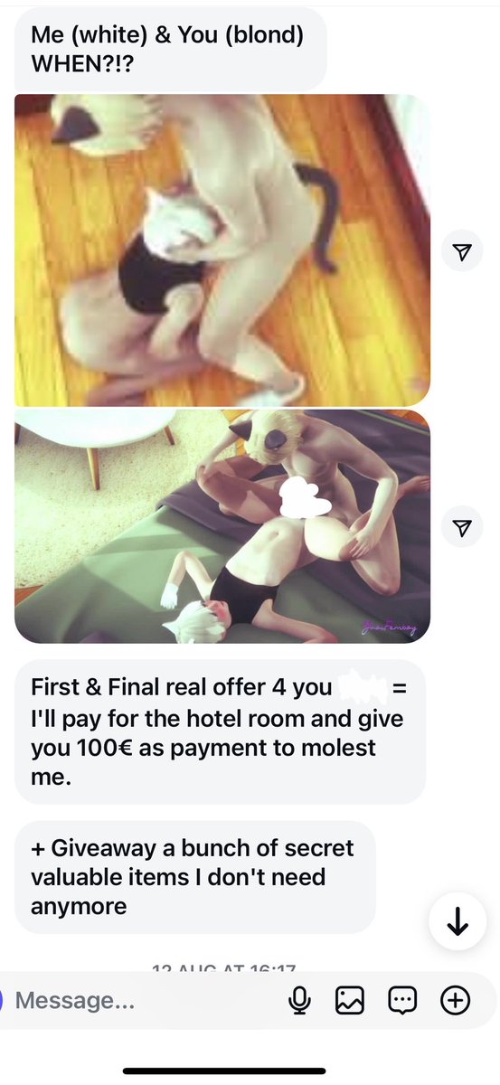 kiyosanshi's tweet image. This incel tried to buy me, not once after me ignoring him, I eventually responded to see what happens :D 
#chatlogs