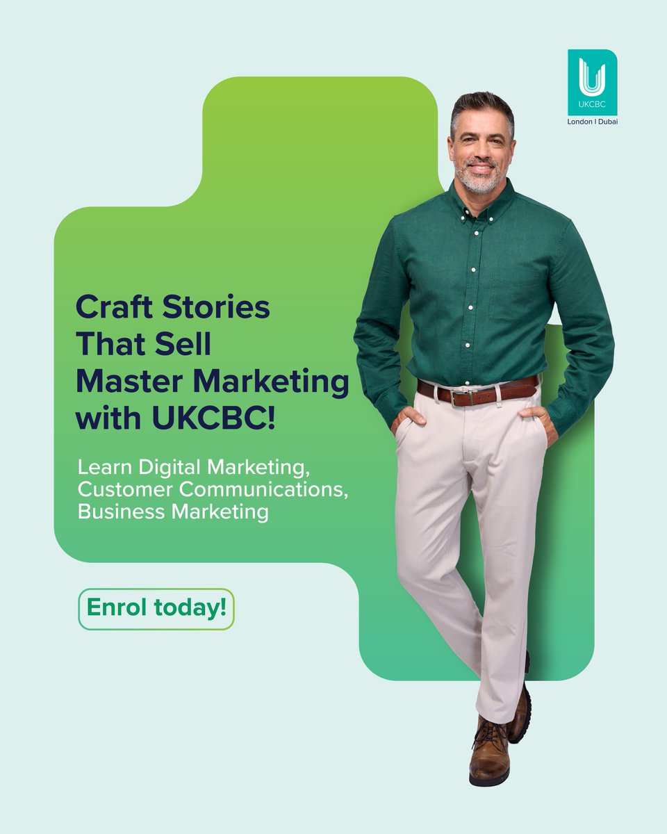UKCBCUAE's tweet image. Pearson BTEC level 5 Higher National Diploma in Marketing!
Awarded by: Pearson , Approved by: KHDA, Regulated by: Ofqual, England.
Call: +971 55 417 6201
Email: admissions@ukcbc.ac.ae
Visit: ukcbc.ac.ae
#MarketingEducation #UKCBCDubai #AccreditedLearning #PearsonBTEC
