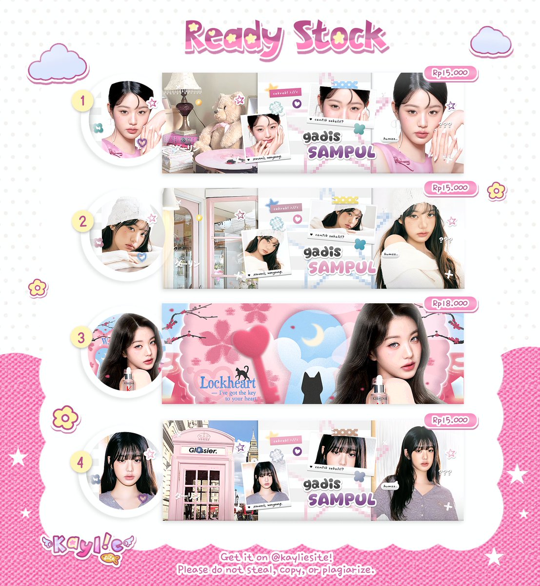 ofsamhani's tweet image. Help repost pls? Thanks a bunch ♡

Yuk jajan layout ready stock Wonyoung foto terbaru di @kayliesite 🌸 prici tertera di pic, free re-text ✨️☘️ #zonauang