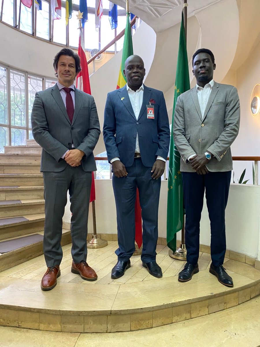 Delighted to meet Head of ⁦<a href="/UNOCHAAU/">UNOCHA African Union Liaison Office</a>⁩, Peter Ekayu, and colleague Daniel Ortega to discuss ambitious work being done on the future African Humanitarian Agency (AfHA), the Humanitarian Coordination Forum (HCF), and much more. ⁦<a href="/CAunionafriEN/">Canada in AU</a>⁩ ⁦<a href="/Marc_Ben/">Ben Marc Diendéré</a>⁩