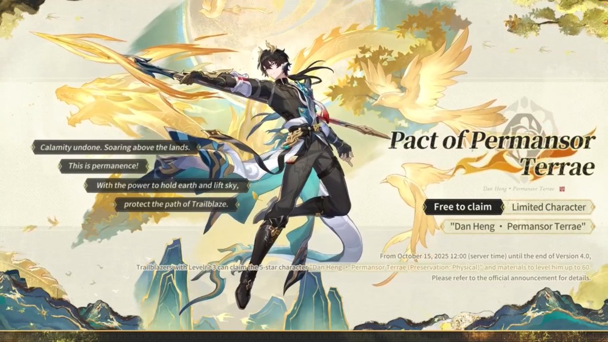 (3.6) FREE DAN HENG PERMANSOR TERRAE!!! 

#HonkaiStarRail #崩壊スターレイル