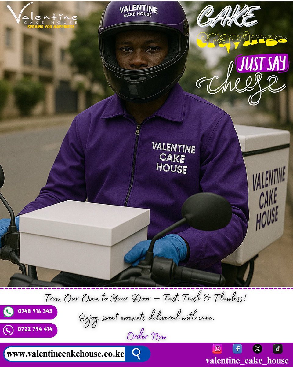 Cake cravings don’t wait—neither do we 🚀💨

Swift vibes, sweet bites, straight to your door! 🎂✨

#valentinecakehouse #servingyouhappiness #friday #cake