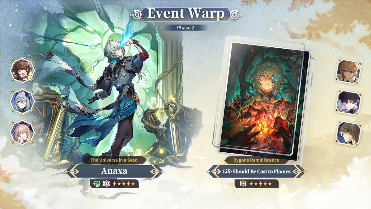 honkaistarrail's tweet image. In Version 3.6's second-half Warp Event, limited 5-star character Dan Heng • Permansor Terrae will be on rate-up, and Anaxa will have a rerun banner.

#HonkaiStarRail Special Program Live Now: youtube.com/live/qpRDn1lgL…

#HSRSpecialProgram #DanHengPT #Anaxa