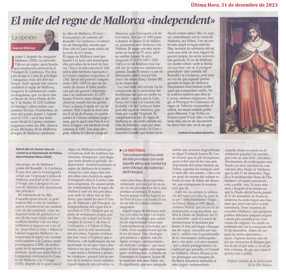 Avui és un dia adequat perquè em permeteu de difondre un poc més aquest article meu de fa dos anys. Contra les manipulacions de la història.