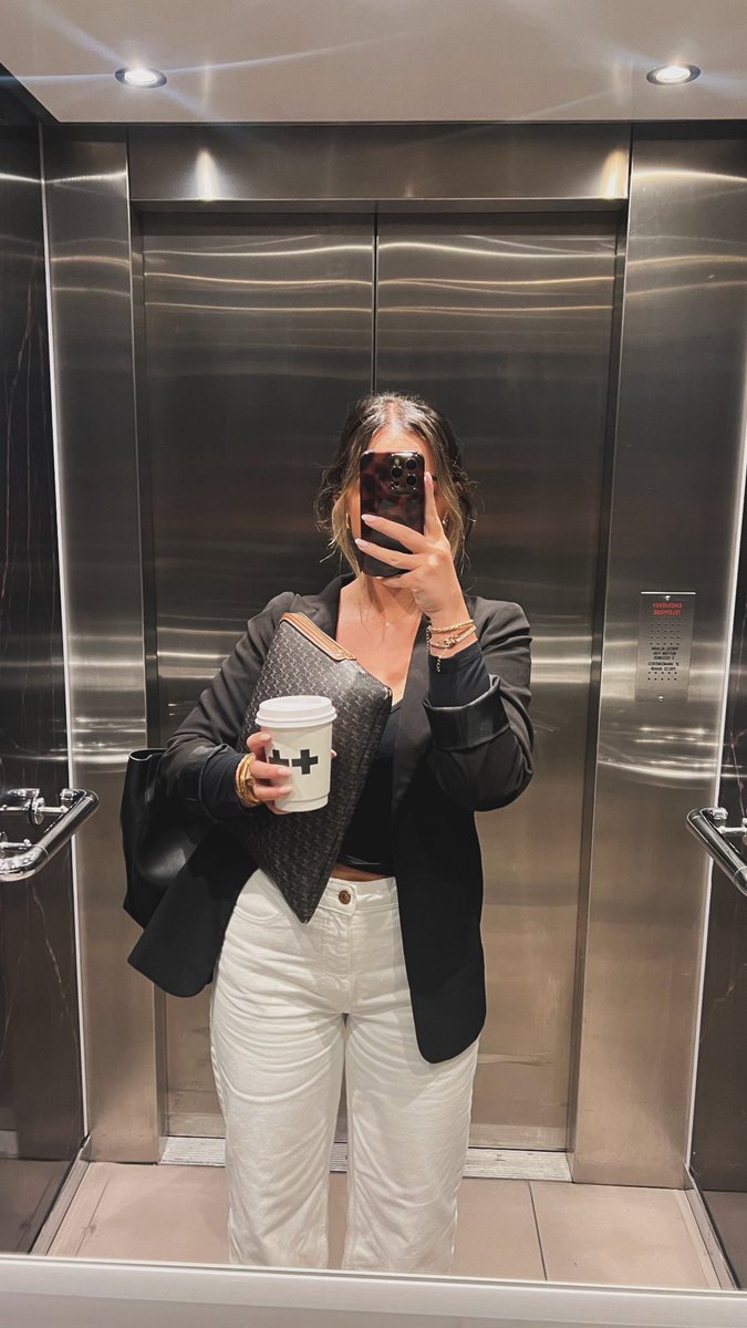 Always run into the office late, disheveled but with coffee 😂