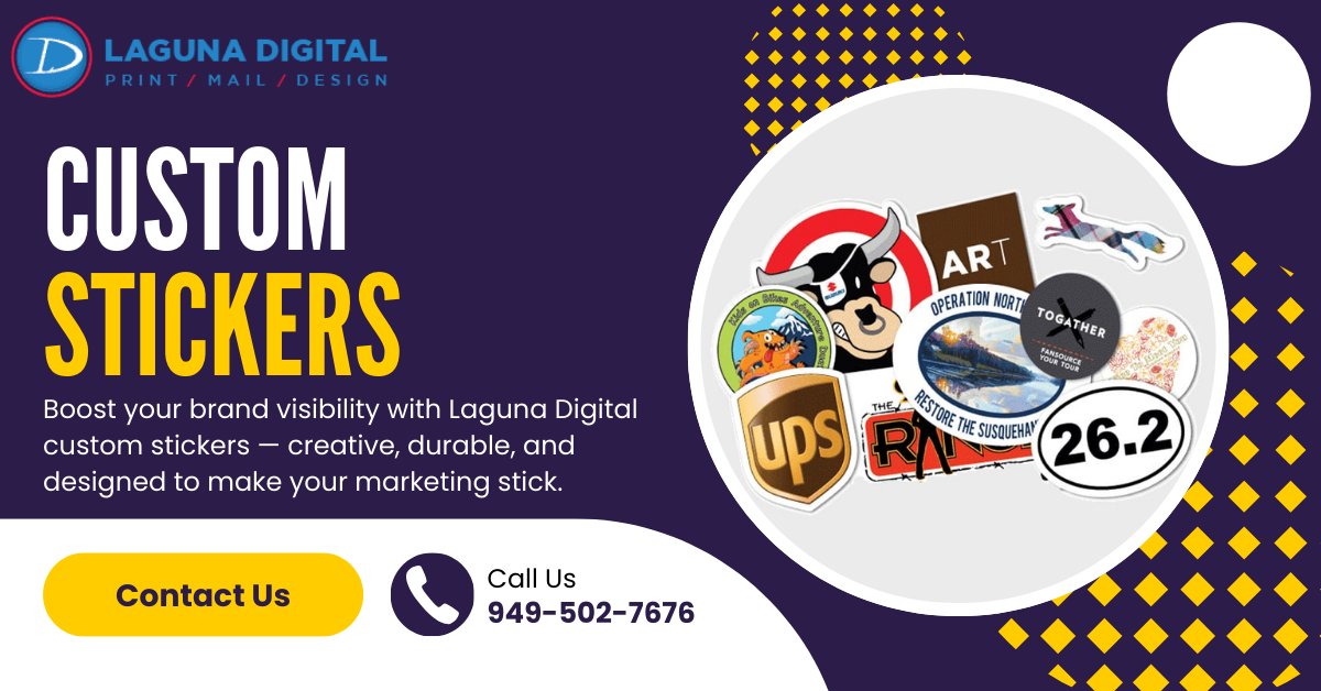 lagunadigitals's tweet image. Laguna Digital custom stickers make your brand unforgettable. Bold designs, durable finishes, and lasting impact for any promotion.
#LagunaDigital #CustomStickers #StickerMarketing #BrandVisibility #LagunaBeach #LagunaHills #BusinessBranding #PrintWithImpact