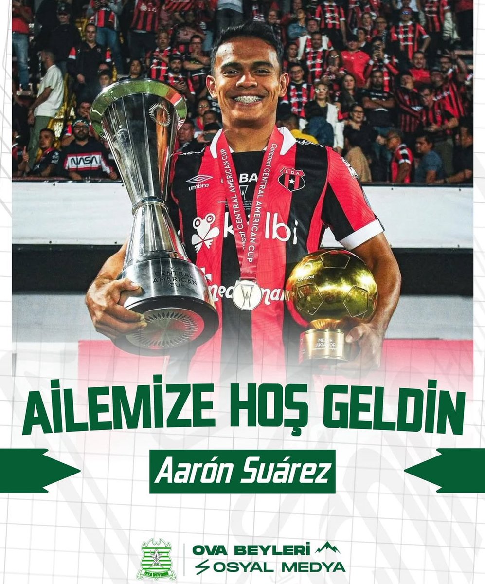 Costa Rica Ligi Alajuelense ekibi forması giyen orta saha oyuncusu Aarón Suárez
Alagöz Holding Iğdır Futbol Kulübümüz’de! ✍️

HOŞ GELDİN AARÓN SUÂREZ ! 💚🤍