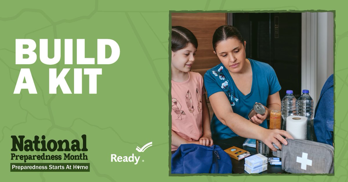 If a disaster hit tomorrow, would you have what you need?

An emergency kit can make all the difference. Pack essentials tailored to your family — including supplies for kids, seniors and pets. 🧳🐾

Start building your kit today: ready.gov/kit