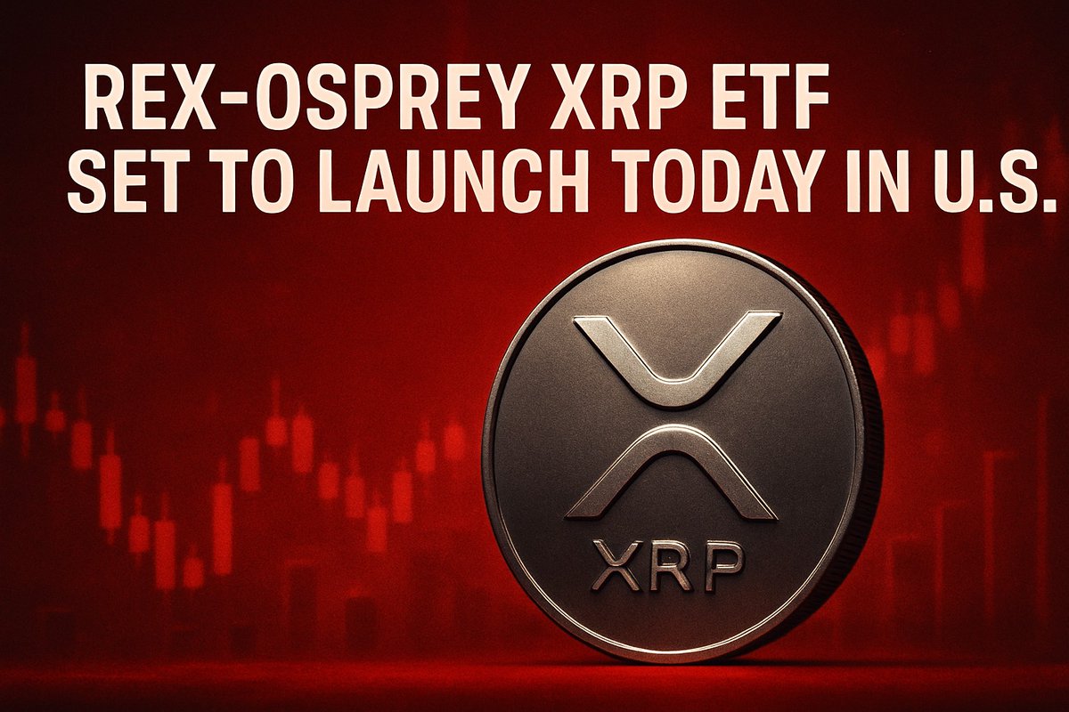 REX-OSPREY XRP ETF SET TO LAUNCH TODAY IN U.S. The new ETF will provide  regulated market exposure to XRP for U.S. investors. The launch marks a  major milestone for mainstream adoption of