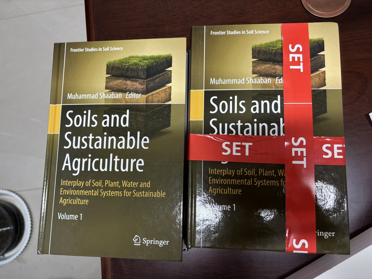 Thrilled to receive the hard copies of my recently published book “Soils and Sustainable Agriculture” with <a href="/SpringerNature/">Springer Nature</a> 🌱📖

Grateful to my colleagues, students, and mentors who supported this journey. 

#SoilScience #SustainableAgriculture #Research #Springer