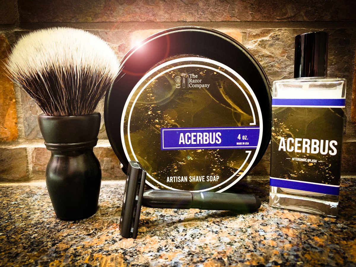 SOTD TRC Black Aluminum DE
The Razor Company - Acerbus
Captain’s Choice Gunmetal Bowl 
Lothur SHE Alpha G5 28mm
@therazorcompany 
@captainschoiceproducts 
@lothurgroominguk