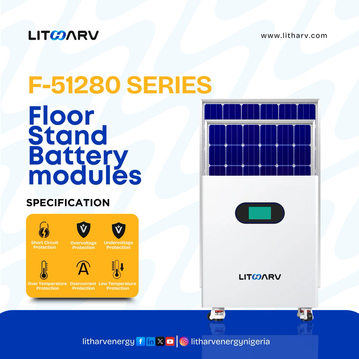 Litharvenergy's tweet image. Power up your world with the F-51280 Series Floor Stand Battery Modules from LITHARV! Designed for ultimate reliability, featuring advanced protections like short circuit, overvoltage, and temperature safeguards.

#solarpower #BatteryModules #RenewableEnergyToken #MiraiReview