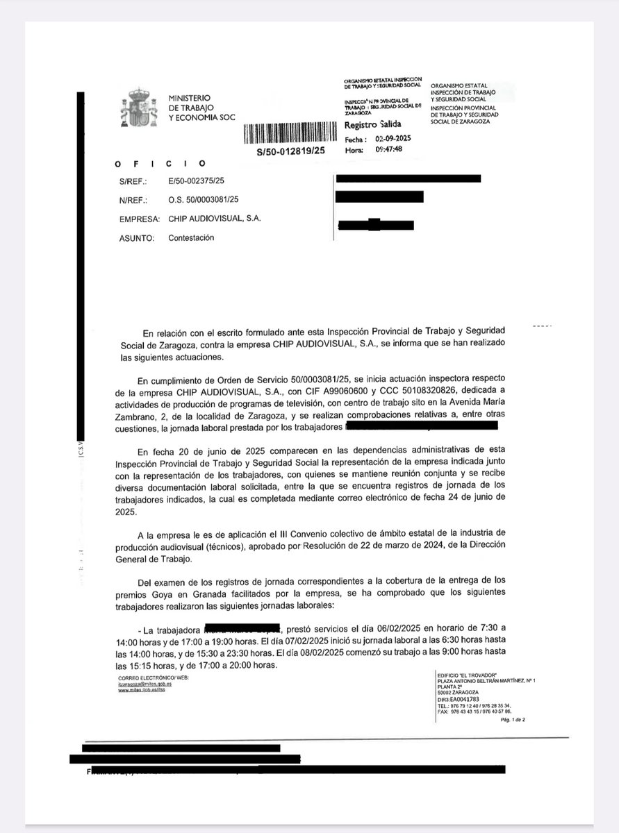 comiteCHIP's tweet image. 🔴Nueva infracción de la empresa que será sancionada por Inspección de Trabajo.

🤬 ¡Trabajadores con 15 horas de jornada laboral! 

🧑🏻‍⚖️Se ve que @henneomedia no se termina de acostumbrar a la legislación laboral.
