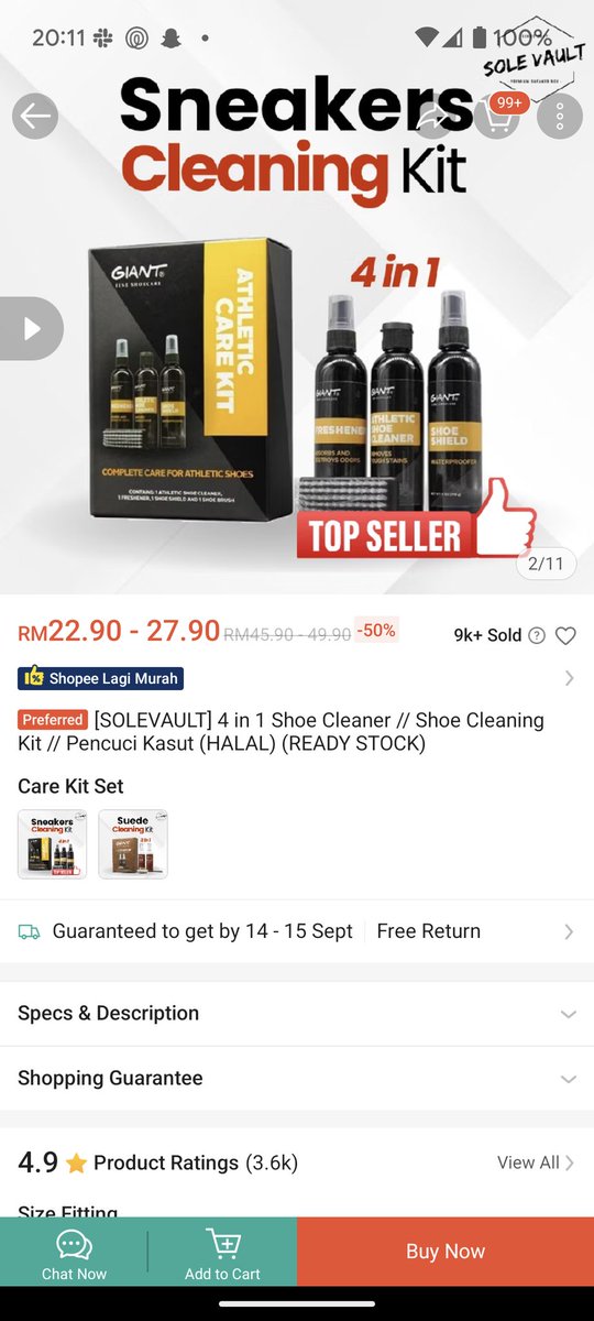 blurredsya's tweet photo. Aku guna 4 in 1 shoe cleaner from  Solevault ni je! Memang branded for Athletic Shoe Cleaner. Dalam ni ada

-shoe cleaner
-shoe shield
-shoe freshener
-compact brush

Serious mudah guna. Basuh sebulan sekali dah cukup!

Harga pun murah je
👉 https://t.co/ydJ21K0Wk1 https://t.co/awodzvCXcb