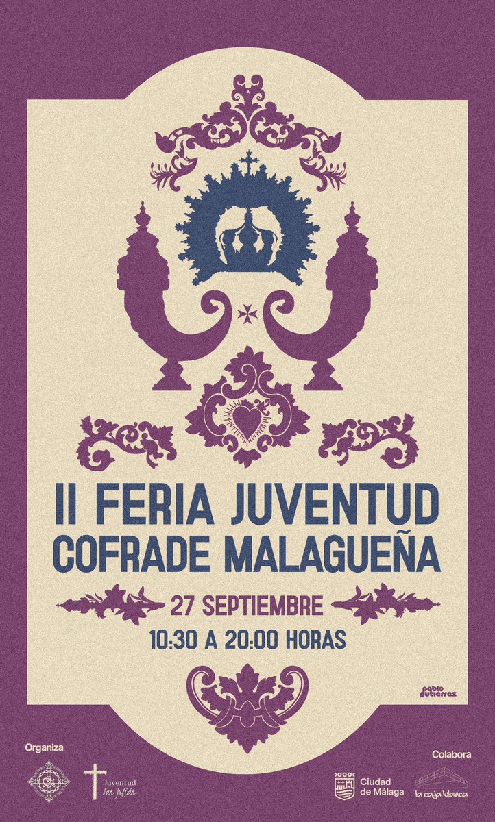 El próximo 27 de septiembre los jóvenes cofrades tienen una cita en La Caja Blanca para celebrar la segunda edición de la Feria de la Juventud Cofrade. Muy pronto lanzaremos el programa de actividades de una jornada única que cuenta con el apoyo y colaboración del <a href="/MalagaJuventud/">Área de Juventud</a>