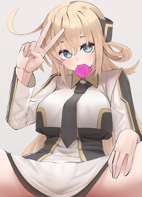 なんか咥えているレイちゃん描きました