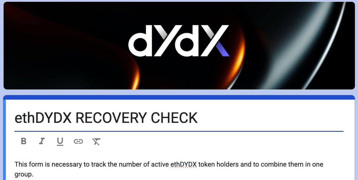 andrei_sobolev_'s tweet image. The DEX exchange DYDX closed the migration bridge (bridge.dydx.trade) for $ethDYDX tokens to the native chain, leaving &amp;gt;45,000 holders with a total value of 25M$ without tokens (etherscan.io/token/0x92d6c1…).

Those holders who held $DYDX tokens in the most secure and…