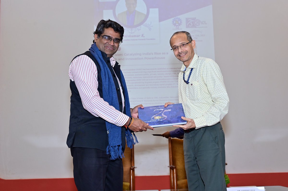 csir_ncl's tweet image. Dr. Shivkumar Kalyanaraman, CEO of ANRF, delivered the CSIR Foundation Day Oration at CSIR-NCL, sharing the vision of catalyzing India’s rise as a global research and innovation powerhouse.
@CSIR_IND 
#CSIRFoundationDay #CSIRNCL #ANRF #Innovation #ViksitBharat