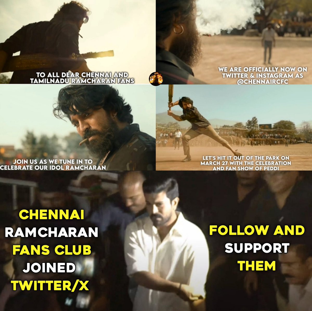 #ChennaiRamCharanFans joined now on X :

👉 <a href="/ChennaiRCFC/">Chennai RamCharan FC</a> 👈

All <a href="/AlwaysRamCharan/">Ram Charan</a> Fans kindly Follow them &amp; stay tuned as they have many plans for #Peddi 🔥

#PeddiOnMarch27 #RamCharan