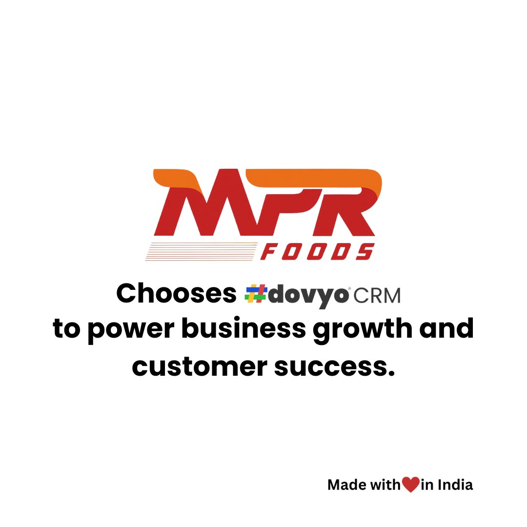 dovyotech's tweet image. MPR Foods hands with #dovyo CRM to elevate customer relationship management, streamline operations, and drive business growth #dovyoCRM, #CRMforbusiness #businessgrowth, #successtogether, #CRM. hashdovyo.com