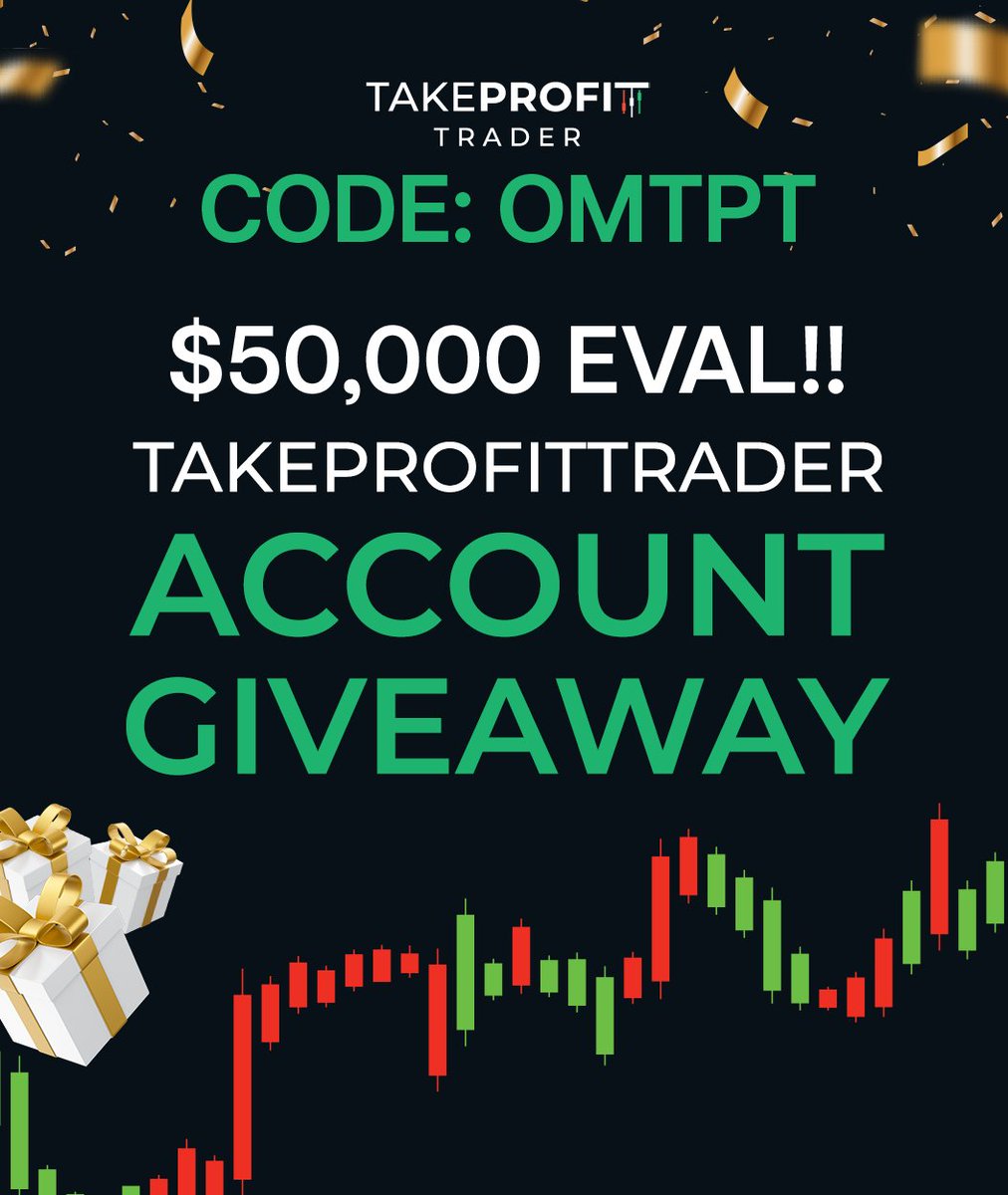 OptsMillionaire's tweet image. It&apos;s Friday! Lets finish the week off with a giveaway! 

TPT $50,000 eval! 

To enter:
🇺🇸Like!
🇺🇸Repost!
🇺🇸 Follow!

Winner will be drawn at close of business today! 

Use code: OMTPT for 40% off and ZERO funded account activation fees.