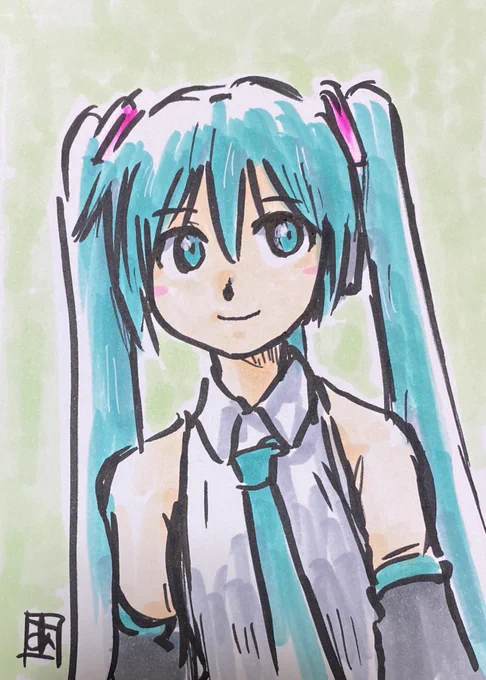 一発描きはムズイ