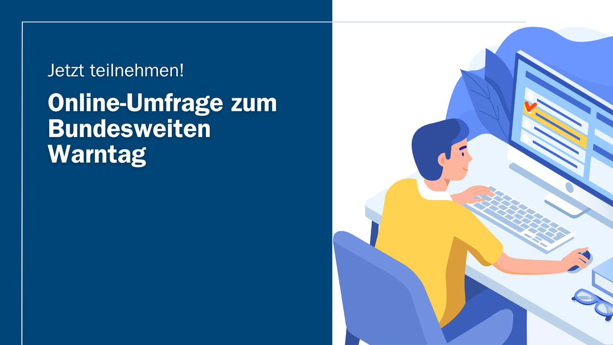 BBK_Bund's tweet photo. Der Bundesweite Warntag war ein voller Erfolg. Jetzt sind Sie an der Reihe: Nehmen Sie an der offiziellen Umfrage zum #Warntag25 teil: https://t.co/R1JTjJWO3w https://t.co/dFn9cXaFwY