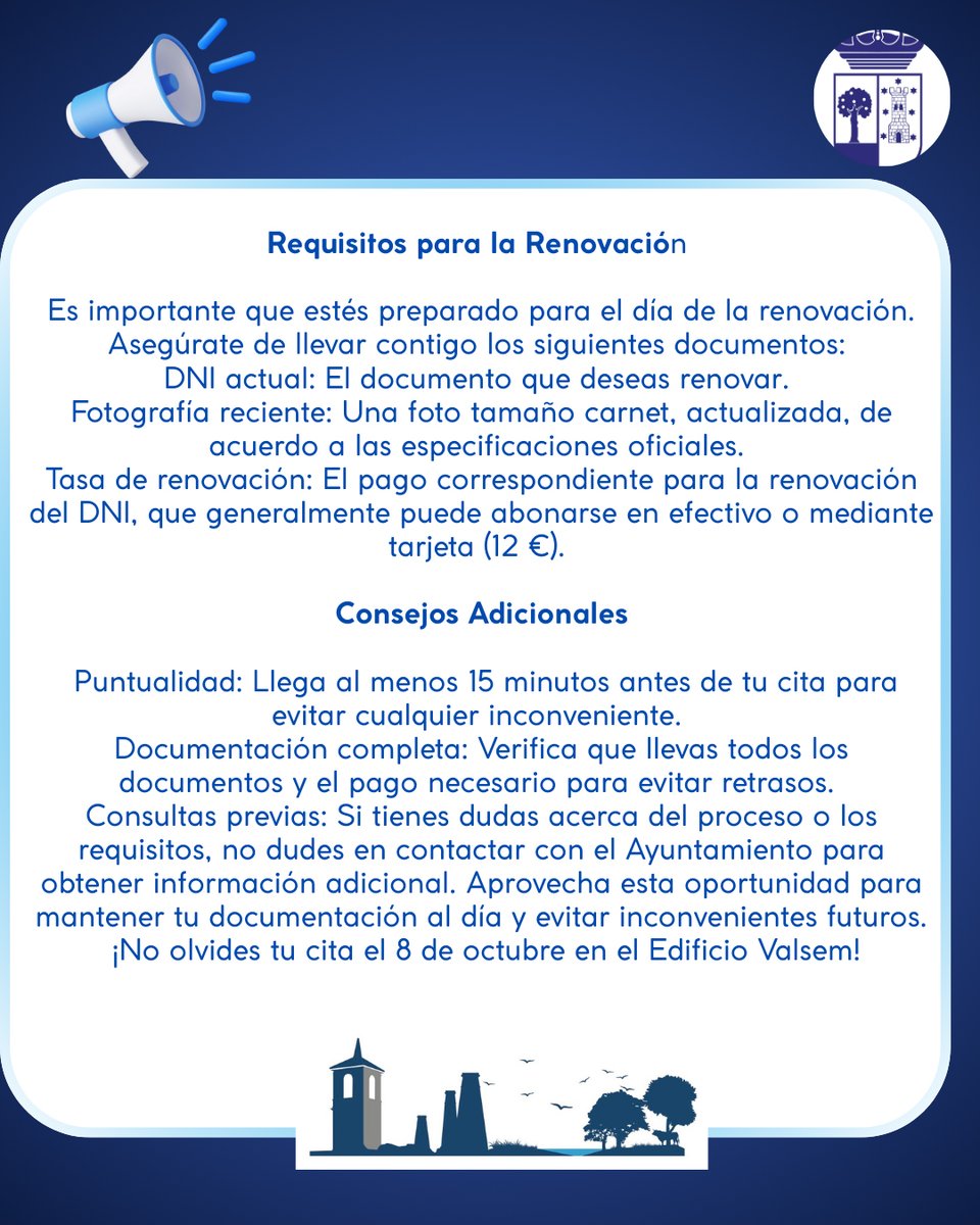 ¿Tienes que renovarte el DNI? Pide ya tu cita para resolver este trámite el próximo 8 de octubre, directamente en #Valdemorillo¡¡ Más cómodo, más rápido👍