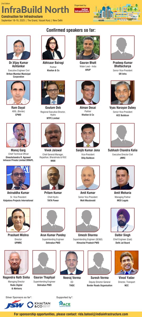 india_infra's tweet photo. The 2nd Annual InfraBuild North Conference opens next week, at The Grand, Vasant Kunj, New Delhi!

Stay tuned to hear from industry leaders driving transformation and innovation!

To register now, visit: https://t.co/Pl6XTqcVz6

#InfrastructureIndia #NorthernDevelopment https://t.co/jtyLi0GVGk