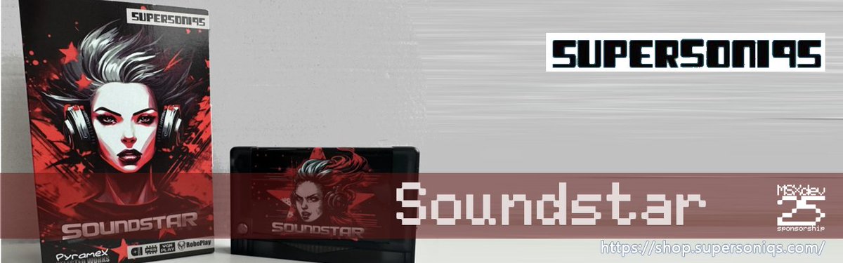MSXdevContest's tweet image. MSXdev25 sponsoring - Supersoniqs Soundstar
msxdev.org/2025/09/12/msx… #msxdev25