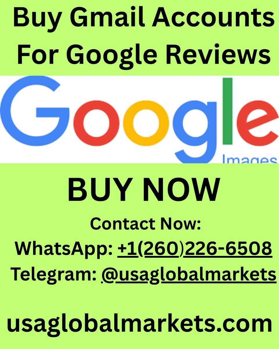 AZemlac's tweet photo. Buy Gmail Accounts For Google Reviews

Contact Now
WhatsApp: +1(260)226-6508
Telegram: @usaglobalmarkets

https://t.co/EFYRSerWR1

#Cannewgmailaccountsleavegooglereviews  #HowtoWriteaGooglereviewWithoutaGmailAccount #Packers #NeverForget #Utah #Jesus #Democrats #Amen https://t.co/dUrcWK5WJ9