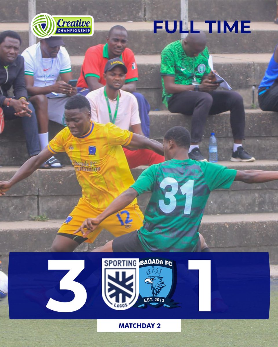 TCC_League's tweet photo. Sporting edge Gbagada in Lagos derby 

#SPOGBA
#TCCLeague26  #Bet9ja https://t.co/FYrROyAFX0