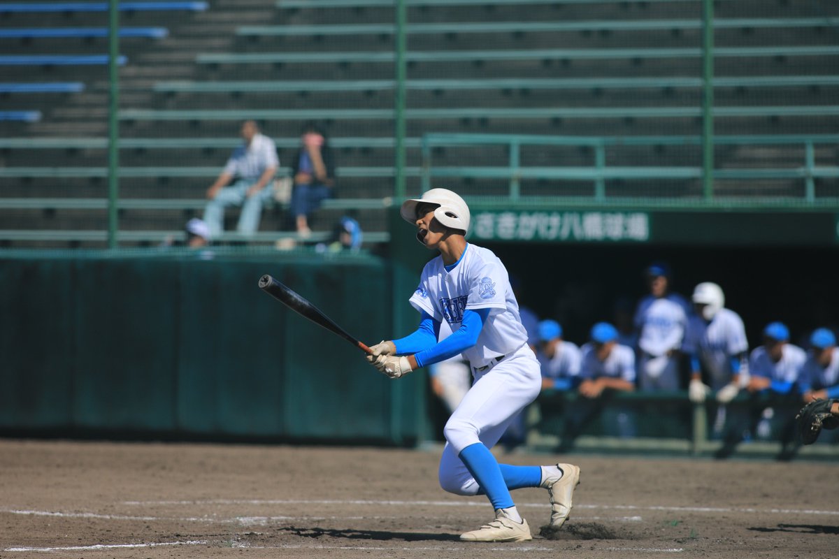 sisinji's tweet image. 第77回秋季東北地区高等学校野球秋田県大会
さきがけ八橋球場　　

秋田工業高校－秋田南高校　　

秋田工業高校　
横山　寛貴（2年　勝平中学校/B3STARS）

＃質実剛健
＃金砂ブルー