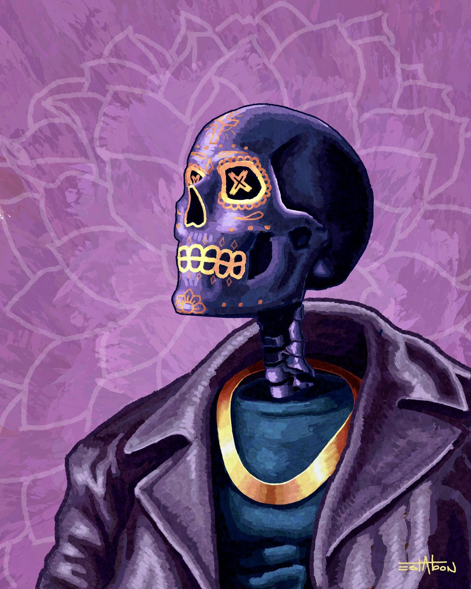 JayEstabon's tweet photo. Haven’t been great on posting everyday, but I’m still posting!

This is piece #57 of 168.

Now this… is def one of my favs. And did I mention this was done on an iPhone? #calavera #dayofthedead #art #digitalart https://t.co/y2ZVYaC4bv