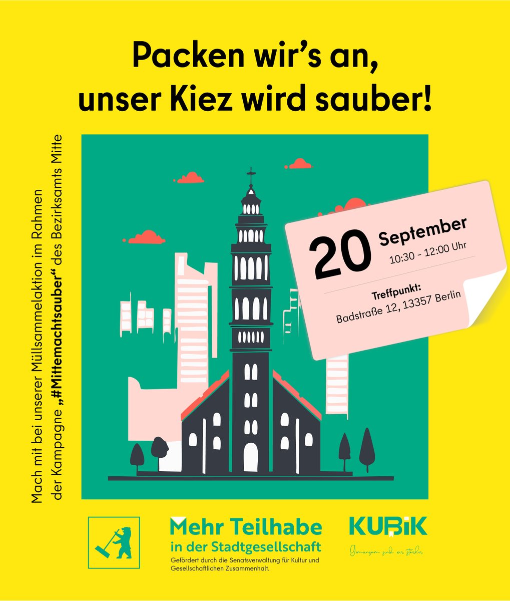 Reinigungstag – Gemeinsam für ein sauberes Wedding! kubik-ev.de/reinigungstag-…
