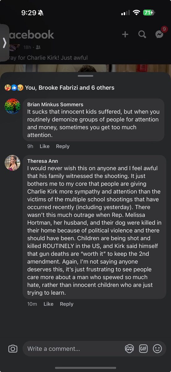 ashleYc19's tweet photo. @DissidentMedia This teacher agreeing he got himself “too much attention” and he supported guns so people shouldn’t care he got shot because so do other people.. 🤦‍♀️🤮 

How does anyone justify murder 😭 https://t.co/0DBBqxfCh4
