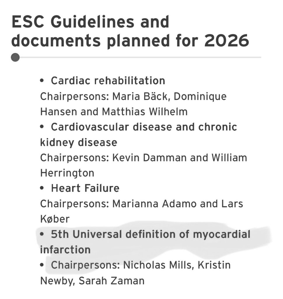 gigo_bufon's tweet photo. 2026 may bring important changes to the Universal Definition of MI. The anticipation is high — will it finally bring more clarity than controversy? 🫀 #CardioTwitter #ESCcongress #esc2025 https://t.co/vdiQ27rR0G