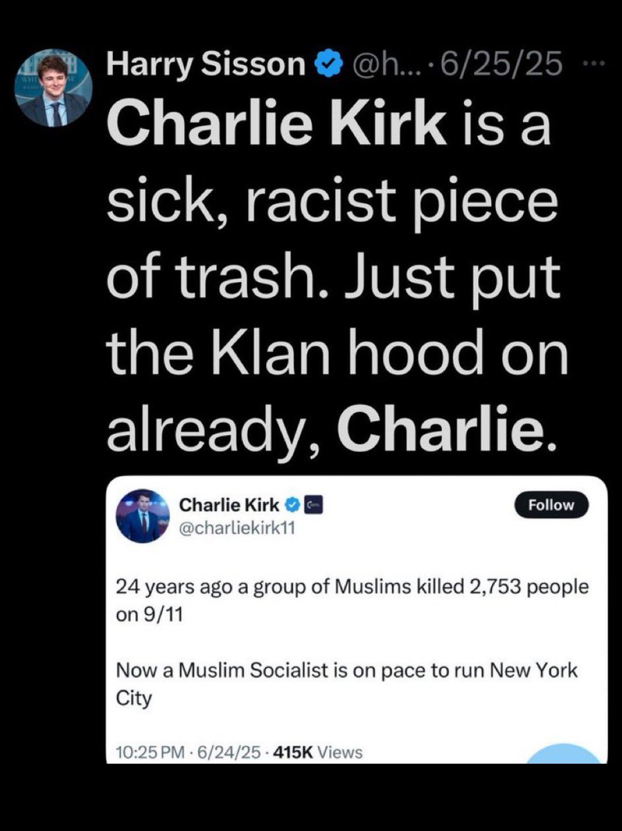 StephJWilliamz's tweet photo. @harryjsisson No one really cares what you post, we know what you thought of Charlie. I pray you find Jesus and have your heart changed. https://t.co/VJTqFOGsfS