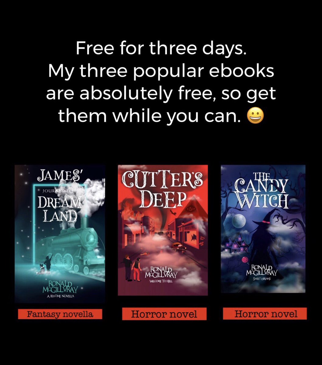 To celebrate the one year anniversary of my release of The Candy Witch, I’m offering 3 of my ebooks absolutely free. If you’ve ever thought of checking them out, there’s never been a better time. Please share so others can take advantage of this offer. 😀
amazon.com/stores/Ronald-…