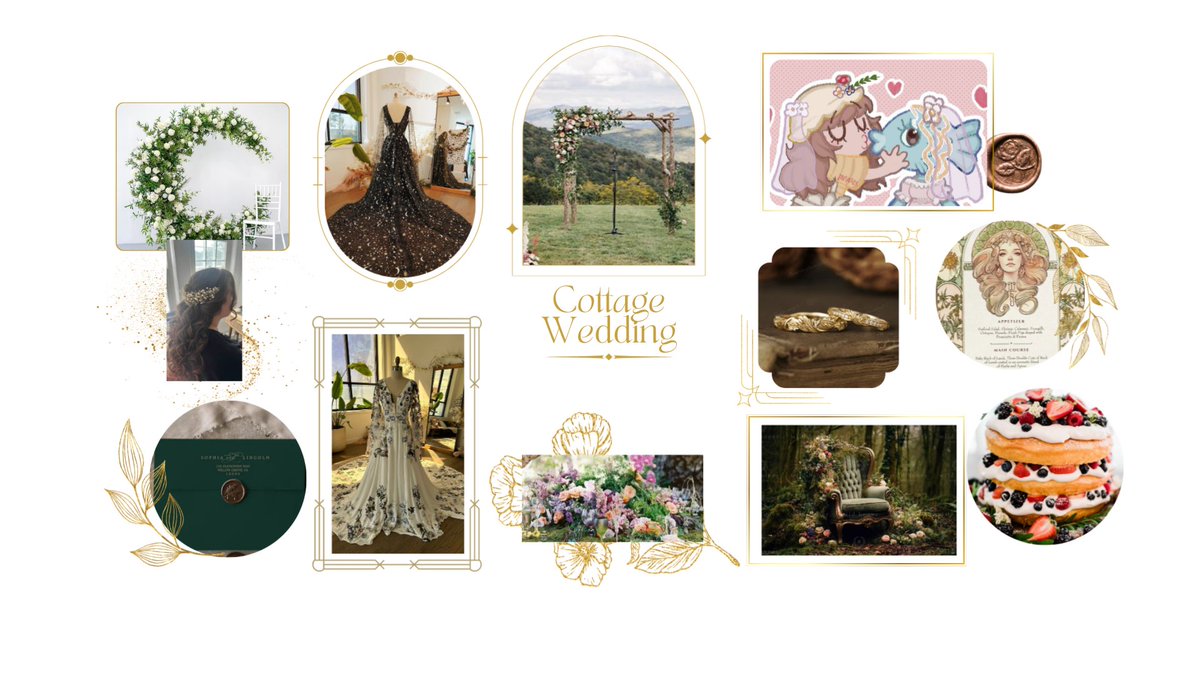 today i marry M 💍
here’s our moodboard:  complete with our real life wedding dresses. Can you guess which one's mine and which one's M's?🍂
