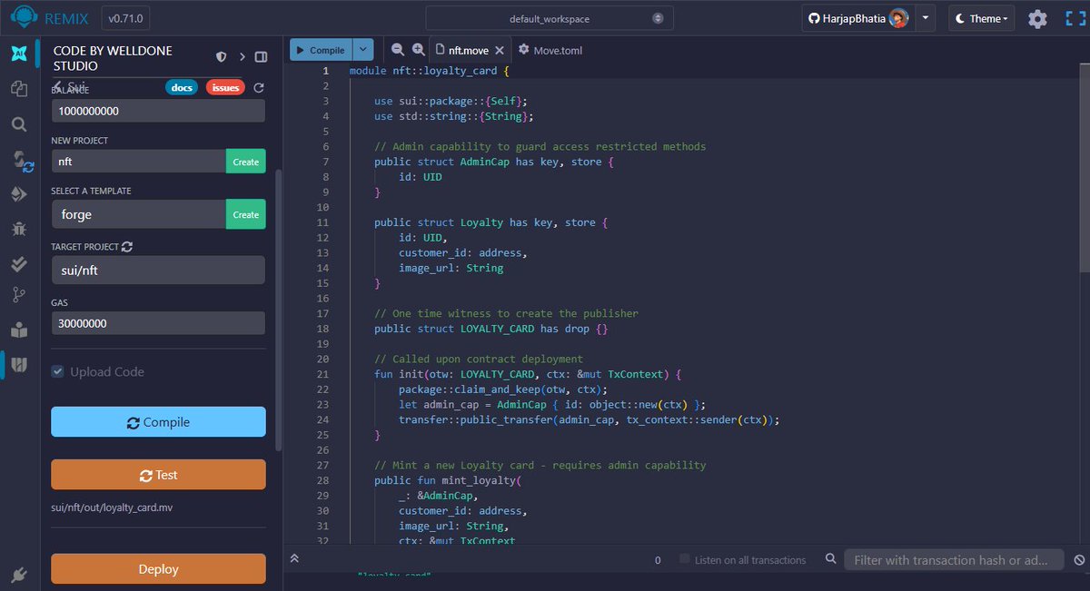 harjapsays's tweet photo. Got hands-on with Sui blockchain.
Minted my first NFT-like object.
Wrote my first Move smart contract.
Actually saw it pop up in my wallet👀

First time coding on-chain and it worked 🔥
Ready for Day-2 !! @GORANIAKARAN @SuiNetwork @parul_dao https://t.co/GNxgmlEA7E