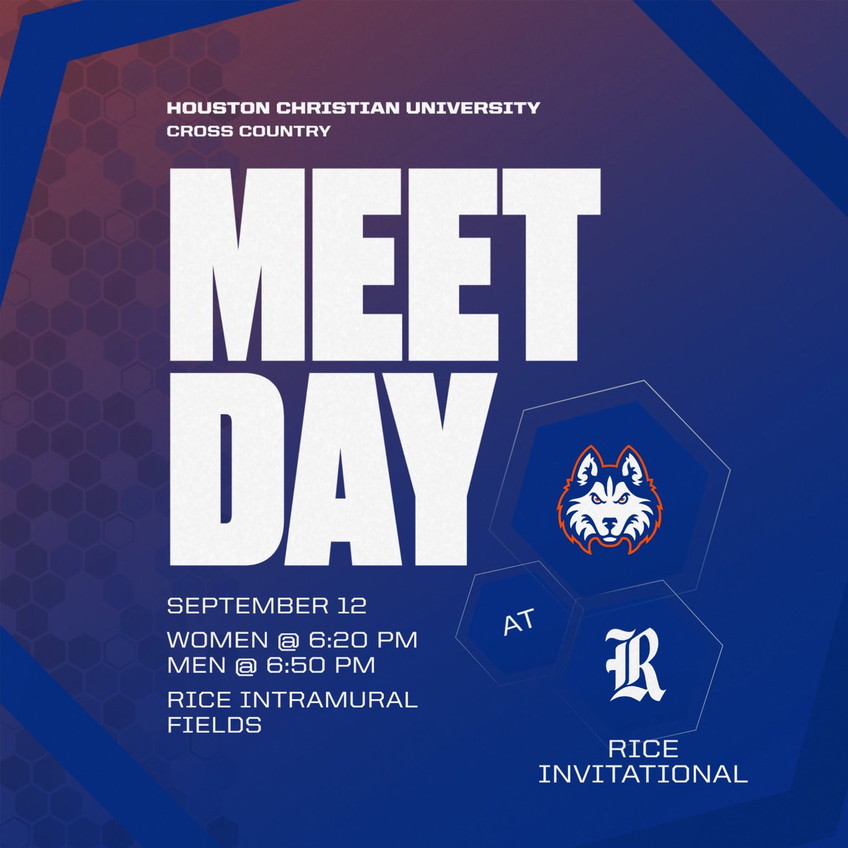 It's Meet Day! The first meet of the season for <a href="/huskytrackxc/">HCU Track & Field / Cross Country</a> is this evening across town on the Rice University campus. Women race at 6:20 followed by the men at 6:50!

📊 bit.ly/4notEgl

#DawgsUp
